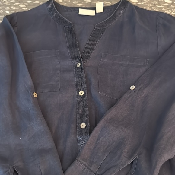 CHICO’S linen blouse, size 1 (small) - Picture 10 of 10